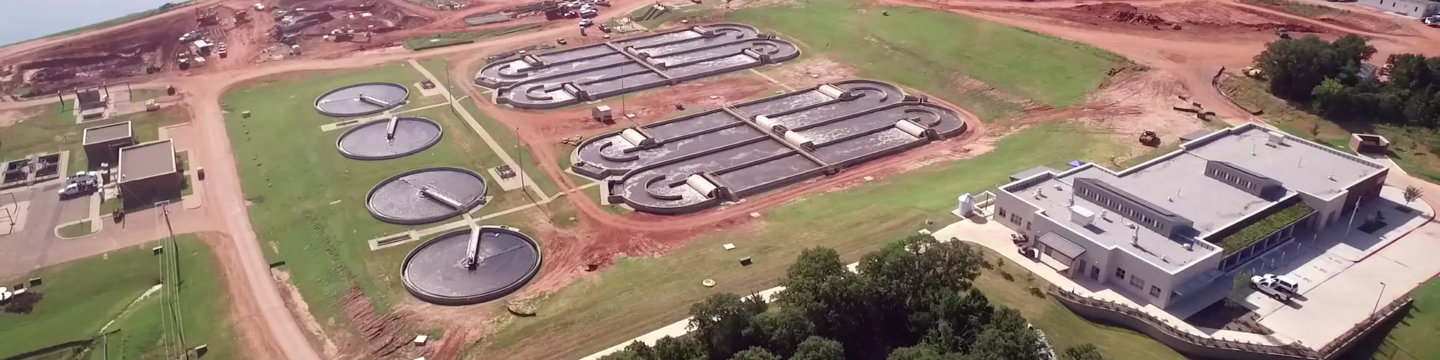arial view of a water reclamation facility