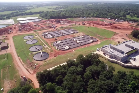 arial view of a water reclamation facility