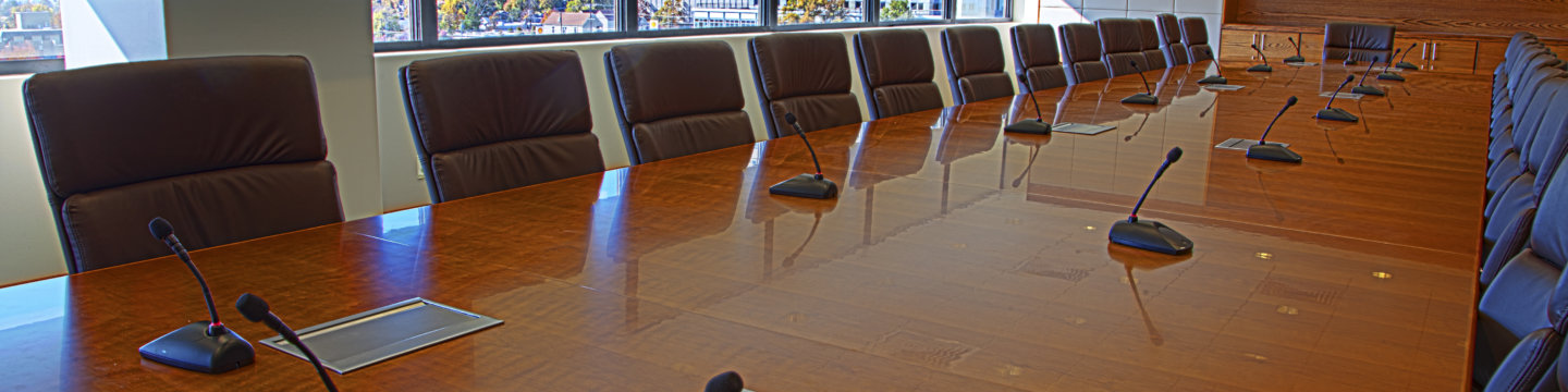 a conference boardroom