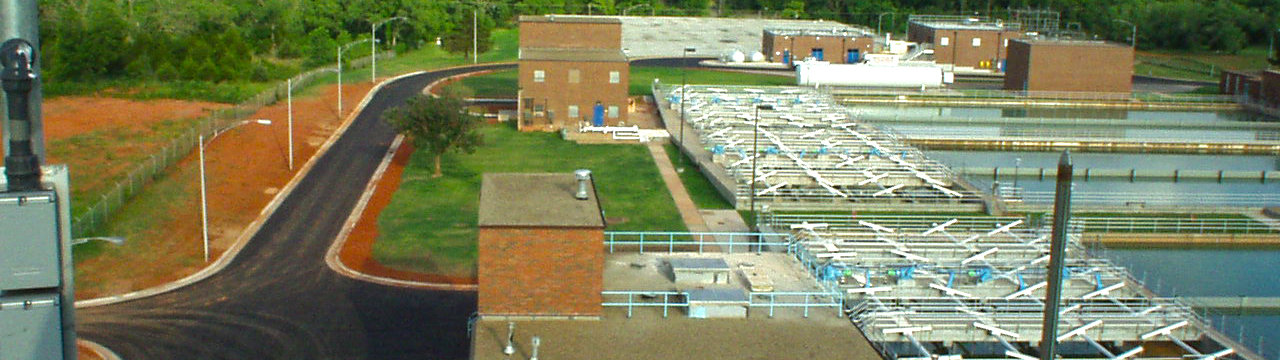 arial view of a water treatment plant