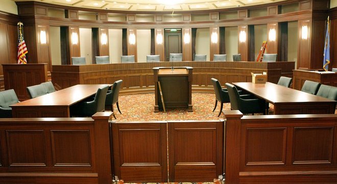 interior of a judiciary board room