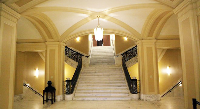 lobby of a judicial building