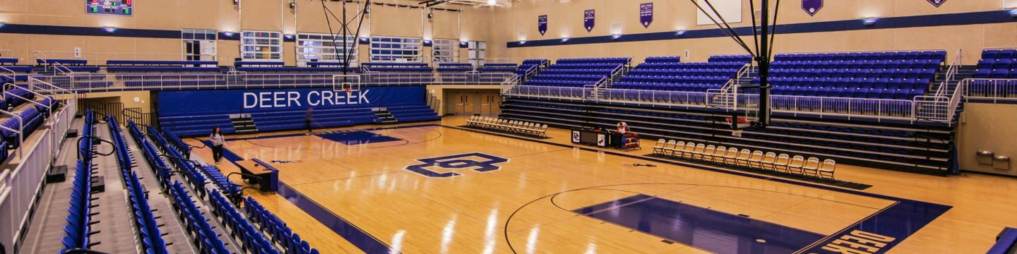 a high school basketball court