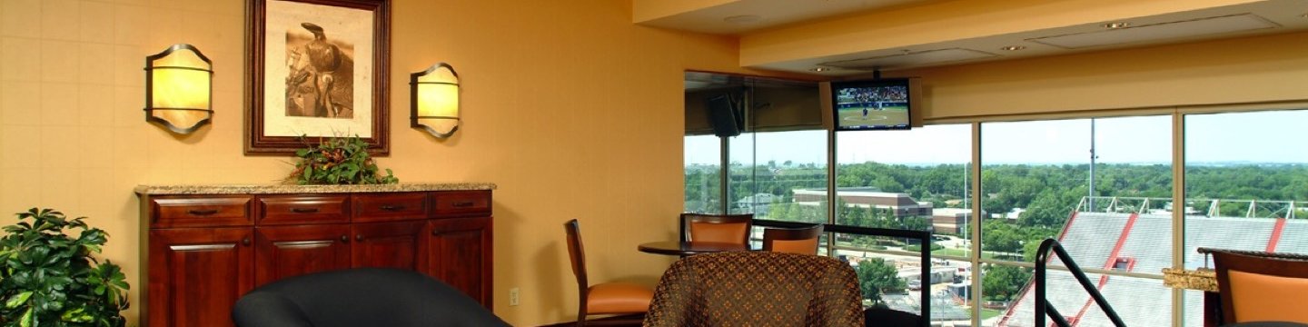 an indoor suite at OSU's football stadium