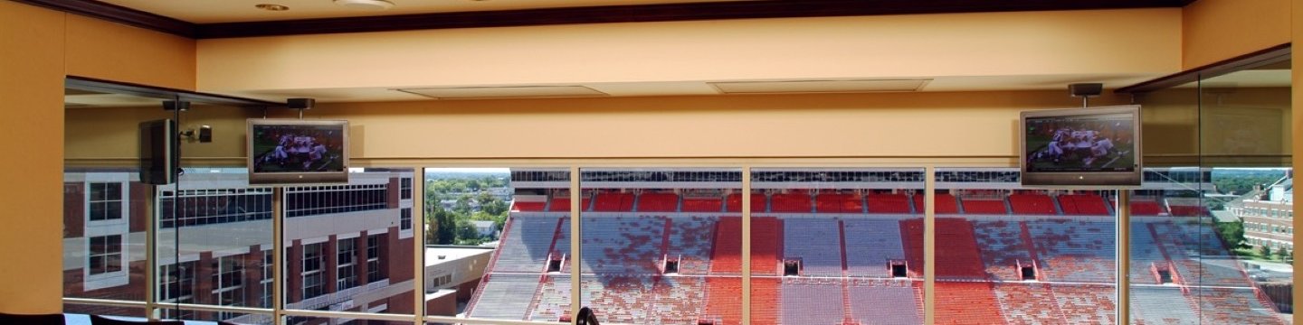 an indoor suite at OSU's football stadium