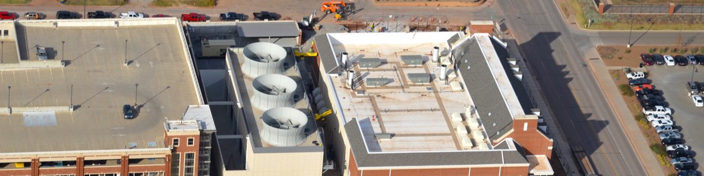 arial view of OSU's central plant
