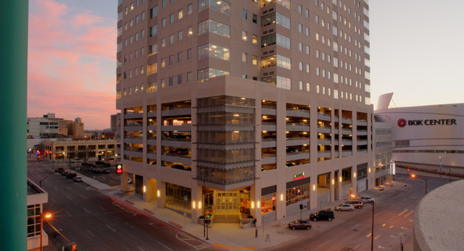 exterior view of One Place Tower in Tulsa, OK