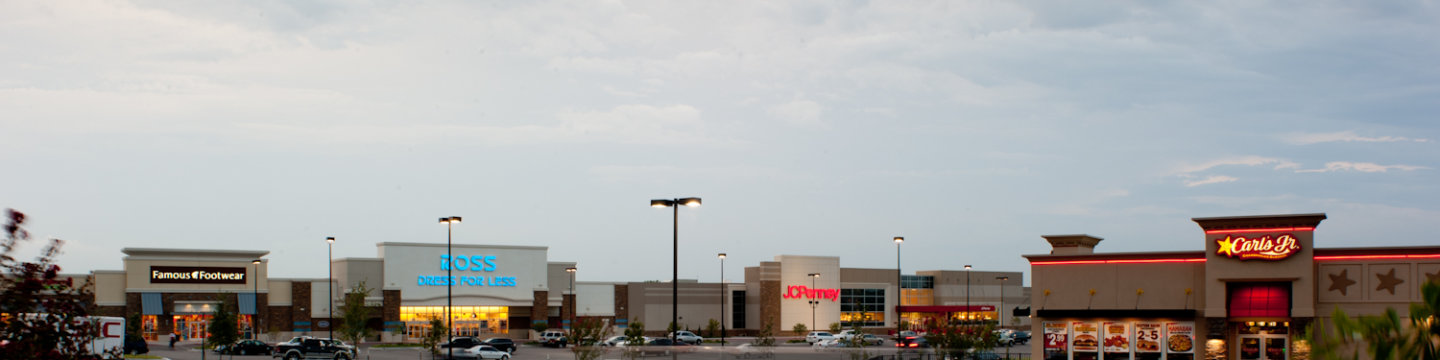 exterior of a shopping center
