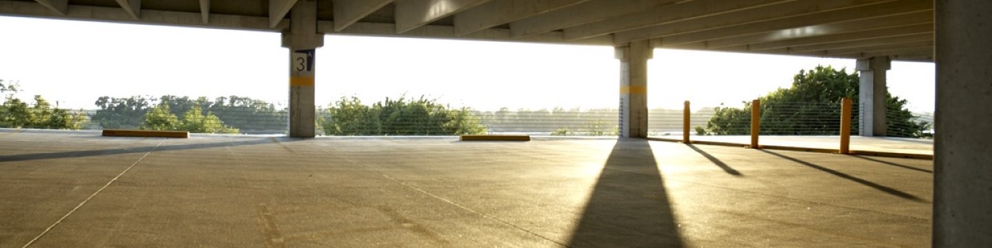 a parking deck's parking spaces