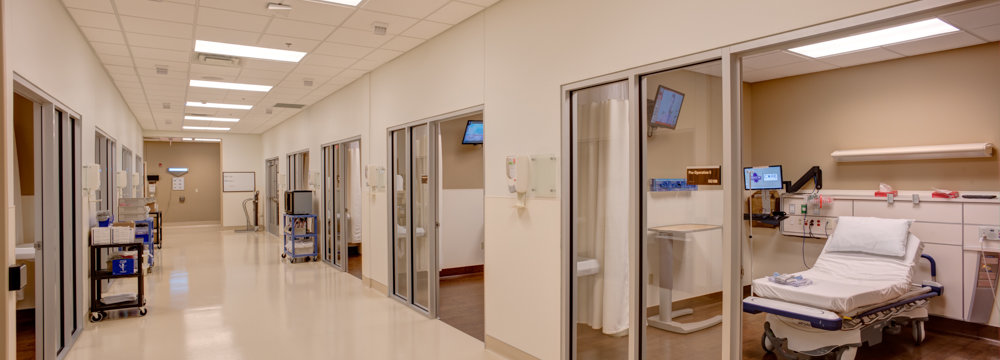 the corridor of a hospital